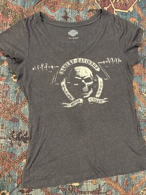 Harley-Davidson Charcoal Skull Graphic Women's Tee